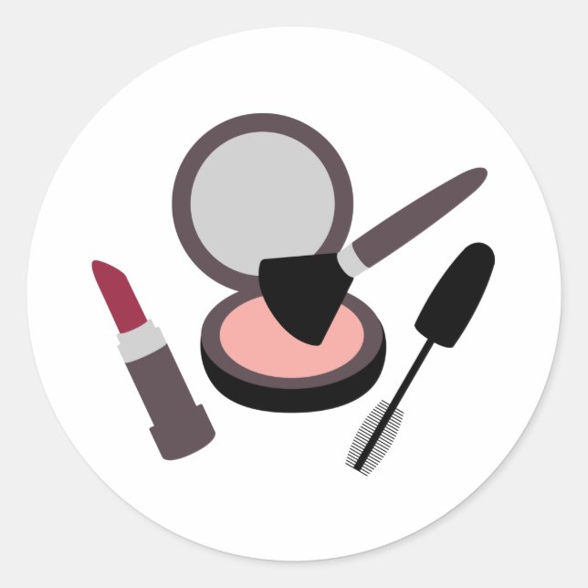 Sticker Rond Mascara Blush maquillage (Devant)