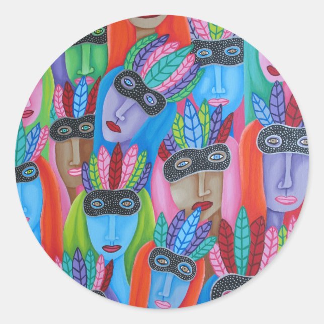 Sticker Rond Mascarade (Devant)