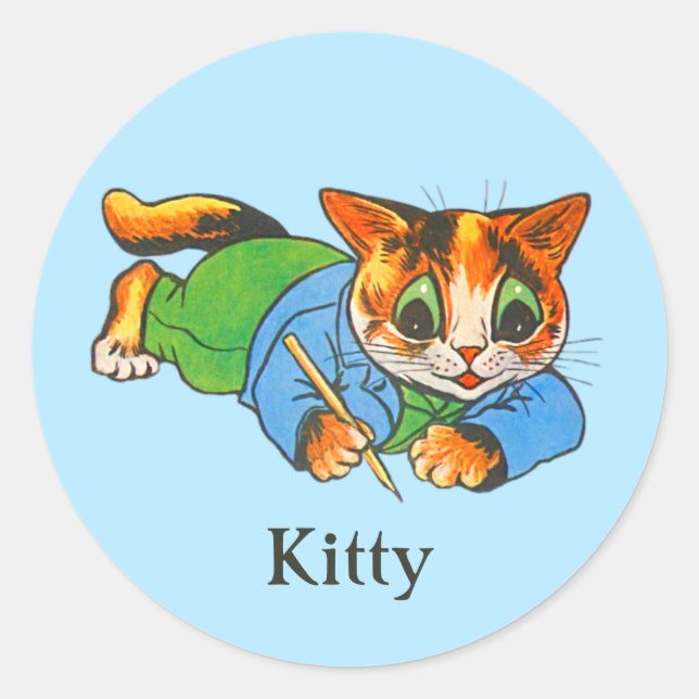 Sticker Rond Mascotte des rédacteurs de chats de 1930 (Devant)