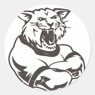 Sticker Rond Mascotte des Wildcats
