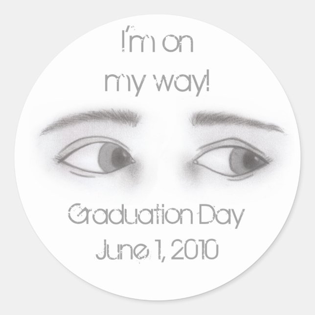 Sticker Rond Masculine des yeux (Devant)
