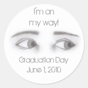 Sticker Rond Masculine des yeux