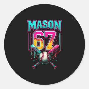 Sticker Rond Mason 67 Drôle de glace goutte Bysebyll glace D