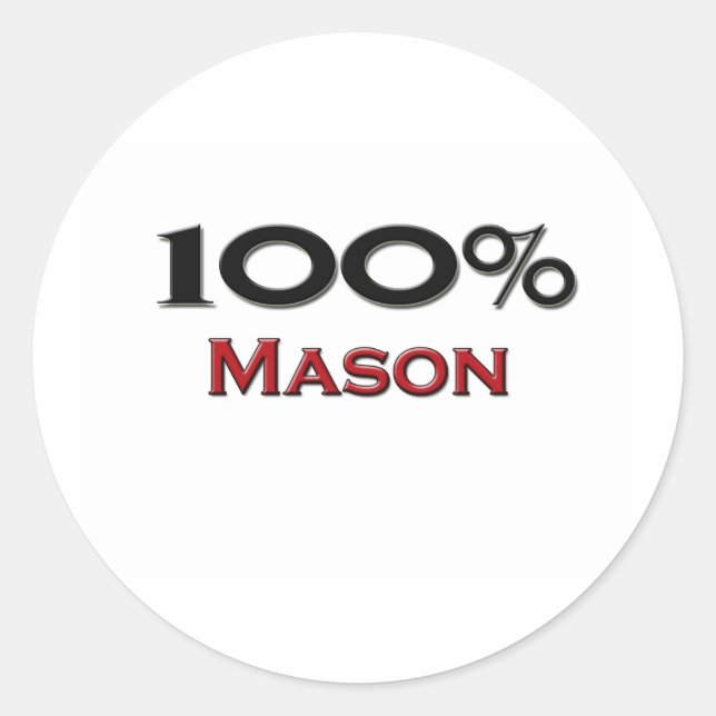Sticker Rond Mason à 100 % (Devant)