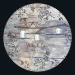 Sticker Rond Mason Jars & Inséparables Rustic Branch Mariage<br><div class="desc">Mason Jars & Inséparables Stickers De Mariage Rustique Branche. Cartes de correspondance et autres éléments disponibles.P</div>