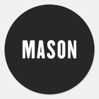 Sticker Rond Mason prénom Mason