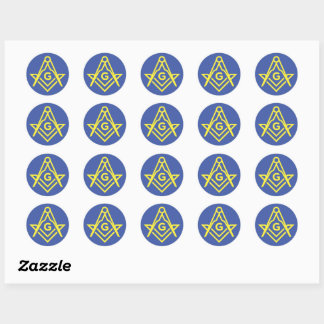 Sticker Rond masonic blue