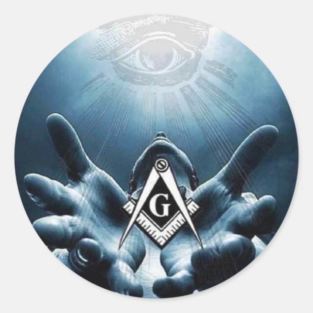 Sticker Rond Masons libres, 32ème Degré de Shriner (Devant)