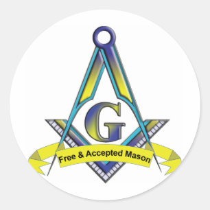 Sticker Rond Masons libres et acceptés
