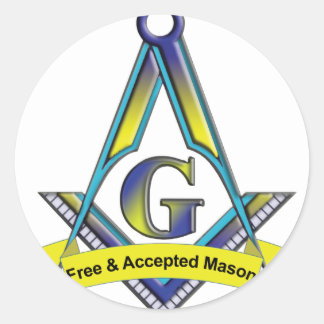Sticker Rond Masons libres et acceptés