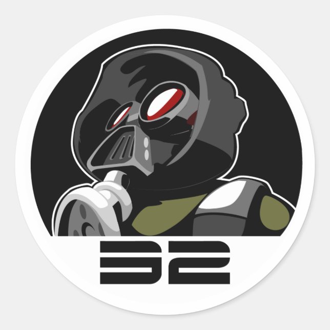 Sticker Rond masque (Devant)