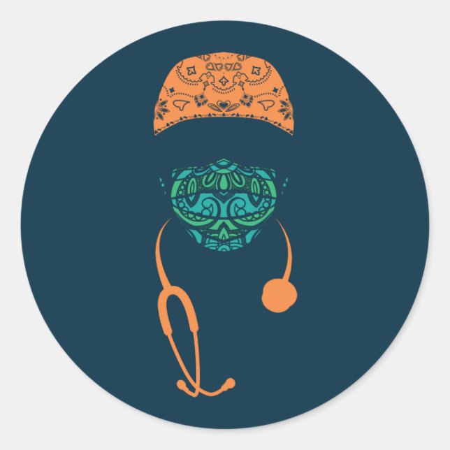Sticker Rond masque cachette (Devant)