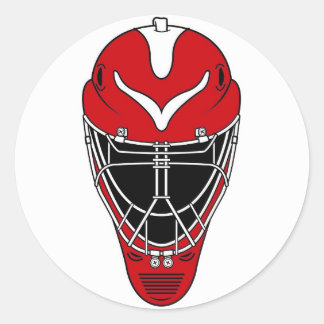 Sticker Rond Masque de hockey