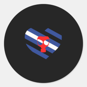 Sticker Rond Masque Fierté