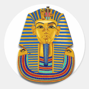Sticker Rond Masque King Tut