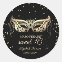 Masquerade Gold Diamonds Sweet 16