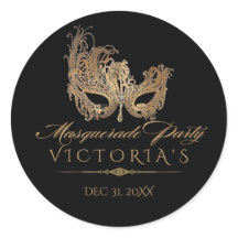 Masquerade Quinceanera Chic Black Gold