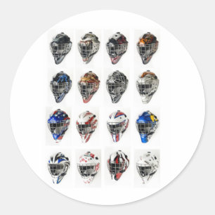 Sticker Rond Masques d'hockey