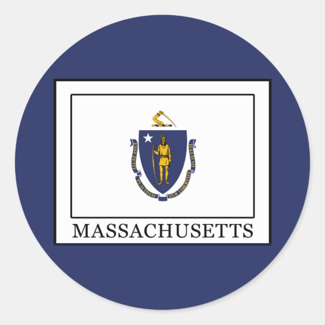 Sticker Rond Massachusetts (Devant)