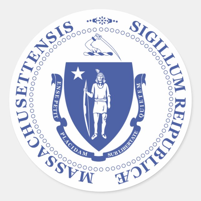 Sticker Rond Massachusetts (Devant)