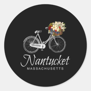 Sticker Rond Massachusetts Nantucket