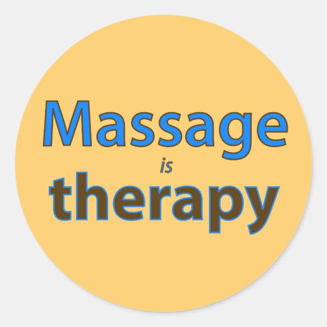 Sticker Rond Massage est thérapie (Devant)