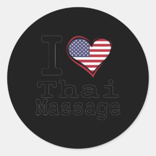 Sticker Rond Massage Thaï Yoga Thailandais Massage Spa Thailand