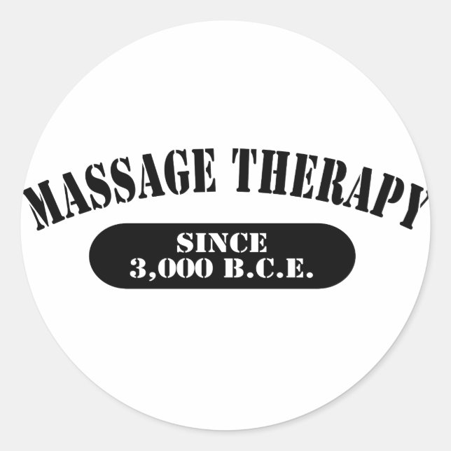 Sticker Rond Massage thérapeutique depuis 3,000 B.C.E. (Devant)