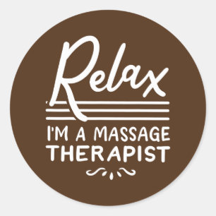 Sticker Rond Massage Thérapie Massage