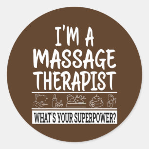Sticker Rond Massage Thérapiste Relaxage Professionnel