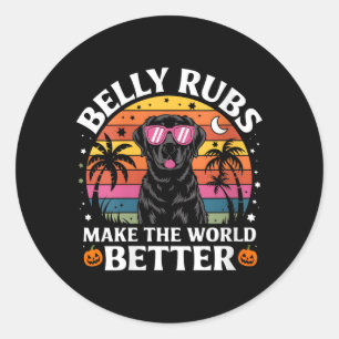 Sticker Rond Massages Ventre Femmes Rendent Le Monde Meilleur B