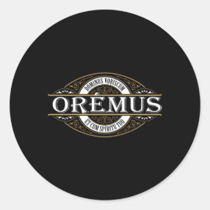 Sticker Rond Masse latine traditionnelle Oremus Dominus Vobiscu
