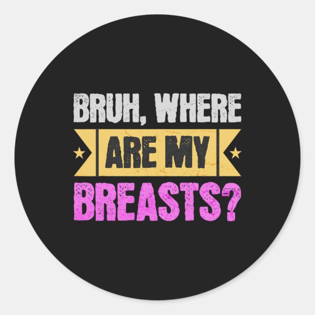 Sticker Rond Mastectomie Et Chirurgie De Réduction Du Sein (Devant)