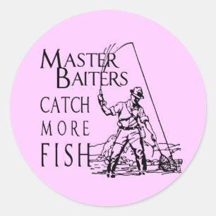 STICKER ROND MASTER BAITERS ATTIRE PLUS DE POISSON