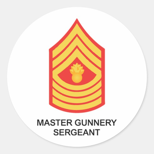 Sticker Rond Master Gunnery Sergent (Devant)