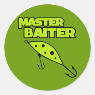 Sticker Rond Master Poissons Baiter Par Lui-Même