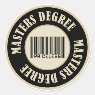Sticker Rond Masters Degree sans prix