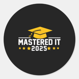 Sticker Rond Masters Diplôme Diplôme maîtrisé Il 2025 1