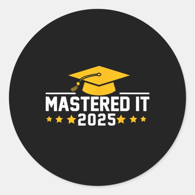Sticker Rond Masters Diplôme Diplôme maîtrisé Il 2025 1 (Devant)