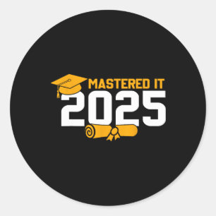 Sticker Rond Masters Diplôme maîtrisé It 2025