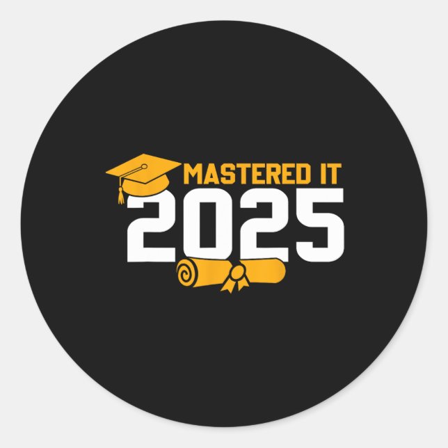Sticker Rond Masters Diplôme maîtrisé It 2025 (Devant)