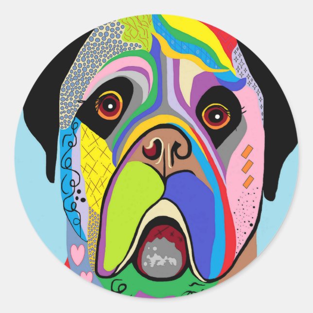 Sticker Rond Mastiff (Devant)