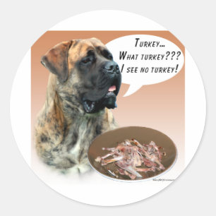 Sticker Rond Mastiff (brosse) Turquie