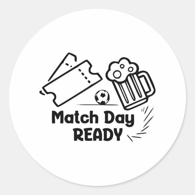 Sticker Rond Match Day Ready (Devant)