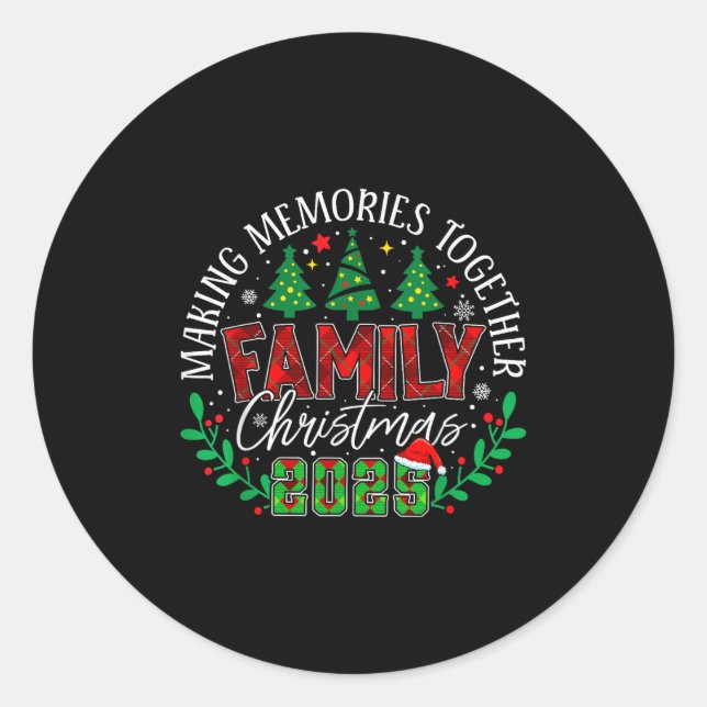 Sticker Rond Matching Family Christmas 2025 Making Memories Tog (Devant)