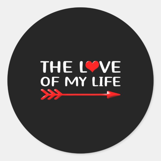 Sticker Rond Matching His And Hers Couples Funny Set Valentine  (Devant)