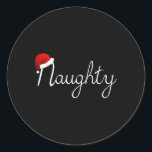 Sticker Rond Matching Naughty &amp; Nice Naughty List Christmas<br><div class="desc">Matching Naughty & Nice Naughty List Christmas</div>