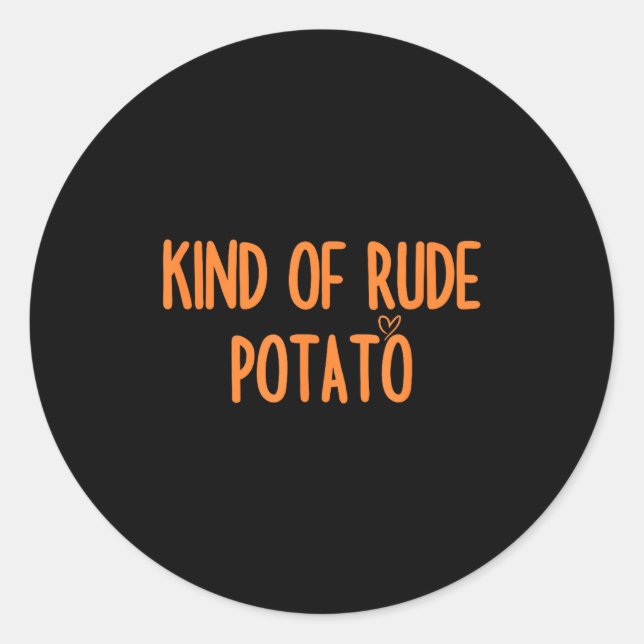 Sticker Rond Matching Sweet Tato And Kind Of Rude Tato For Coup (Devant)