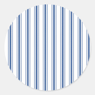 Sticker Rond Matelas Bleu foncé et blanc Ticker étroite bande