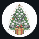Sticker Rond Matériel de golf Christmas Tree Golf<br><div class="desc">Matériel de golf Christmas Tree Golf</div>